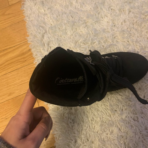 L’intervalle chunky heeled lace up booties - Picture 4 of 7